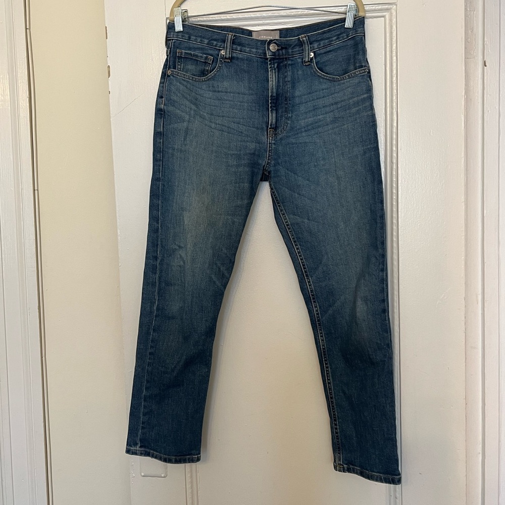 Everlane high rise straight jeans